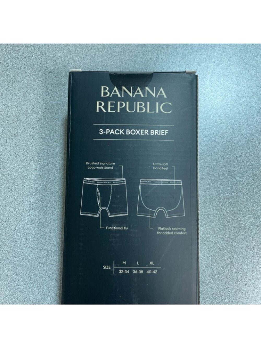 NWT Banana Republic 3-Pack Men's XL Black Boxer Briefs Comfort Waistband - Picture 6 of 7